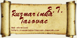 Ruzmarinka Tasovac vizit kartica